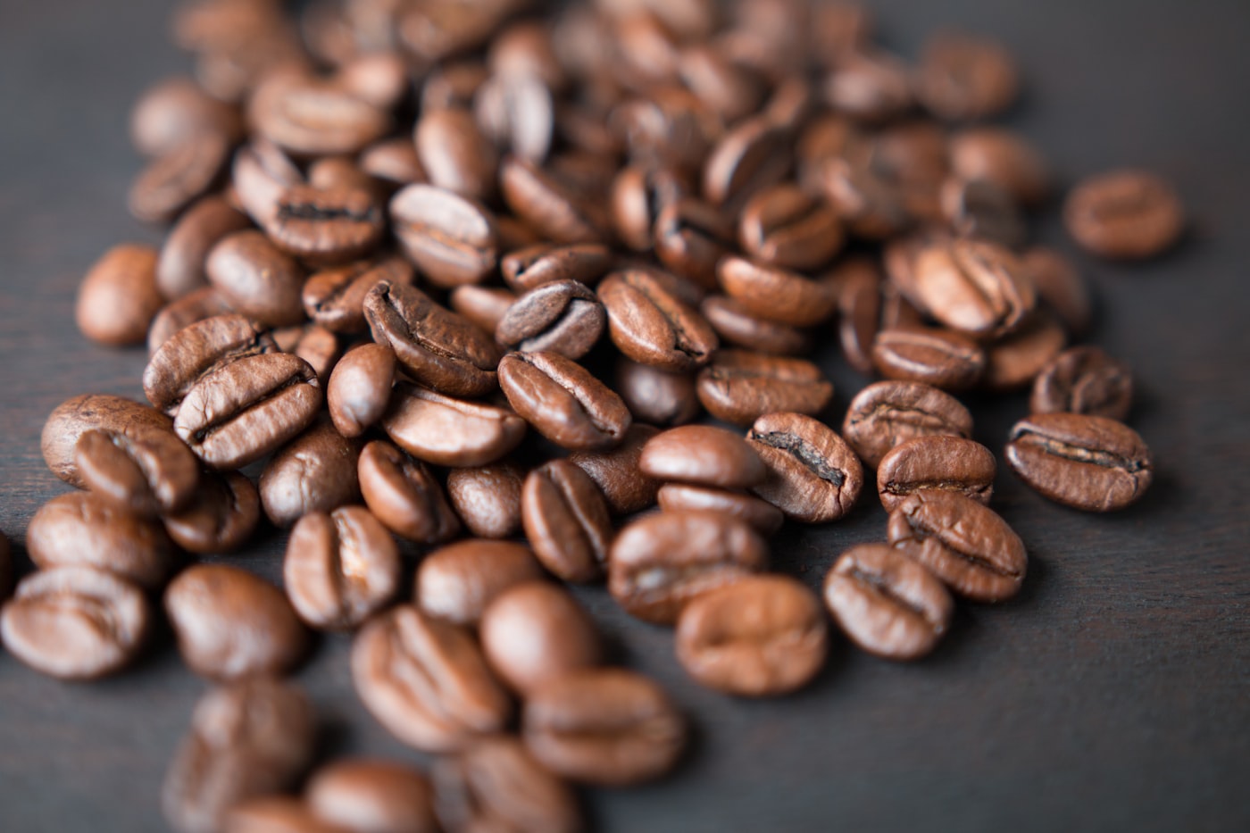Roasted coffee beans, close detail